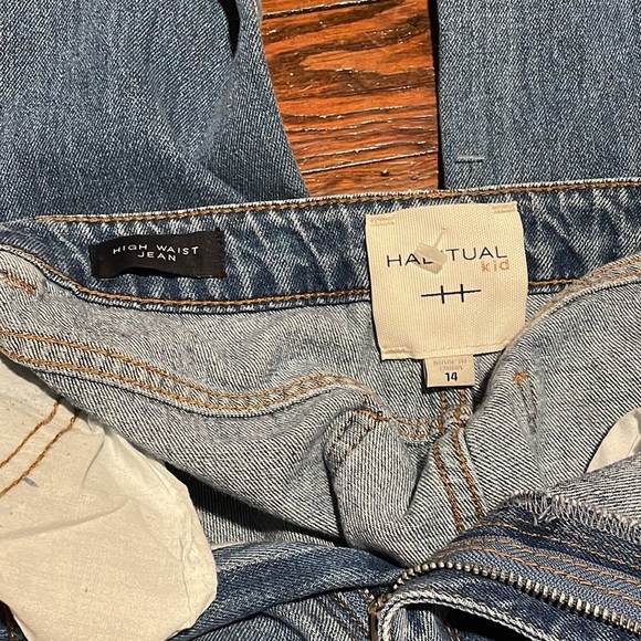 Habitual Girl’s High Waisted Jeans with Rips Size 14 - Picture 6 of 8